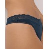Стринги в рубчик с кружевом Ysabel Mora 10763 тёмно-синий, Цвет: тёмно-синий, Размеры: M, изображение 3