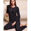 Трикотажная пижама Lormar SATEN 650798LU nero, Цвет: nero (черный), Размеры: M