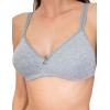 Хлопковый бюстгальтер без косточек Sielei NATURAL COTTON 1452 nero grigio melange, Цвет: grigio melange, Размеры: 75B