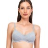 Бюстгальтер мягкий хлопковый без косточек Sielei NATURAL COTTON 1440 grigio melange, Цвет: grigio melange, Размеры: 75C, изображение 4
