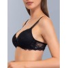 Кружевной бюстгальтер пуш-ап без каркасов Sielei WONDER LACE 2446 nero, Цвет: nero (черный), Размеры: 75B, изображение 3