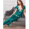 Шелковый комплект с брюками Mia-Amore MARILIN DELUXE 3446 изумрудный, Цвет: изумрудный, Размеры: S, изображение 3