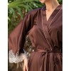 Длинный шелковый халат Mia-Amore MARILIN 3109 шоколадный, Цвет: шоколадный, Размеры: L/XL, изображение 3