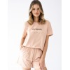 Трикотажная пижама с шортами Sensis ANIKA, Цвет: персиковый, Размеры: M
