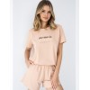 Трикотажная пижама с шортами Sensis ANIKA, Цвет: персиковый, Размеры: M, изображение 2
