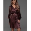 Атласный халат кимоно Mia-Amore ILONA 7543 шоколад, Цвет: шоколад, Размеры: 2XL/3XL, изображение 4