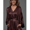 Атласный халат кимоно Mia-Amore ILONA 7543 шоколад, Цвет: шоколад, Размеры: 2XL/3XL, изображение 2