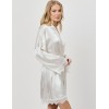 Халат из вискозы Aruelle ISABEAU, Цвет: молочный, Размеры: XS, изображение 3