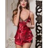 Шелковый комплект с шортами Mia-Amore CARMEN 3165, Цвет: бордо, Размеры: 2XL