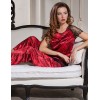 Шелковая пижама с брюками Mia-Amore CARMEN 3166, Цвет: бордо, Размеры: 2XL, изображение 2