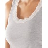 Хлопковая майка с кружевом Sielei NATURAL COTTON 1434 grigio melange, Цвет: grigio melange (серый), Размеры: XS, изображение 3