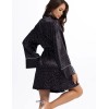 Короткий халат из атласа Mia-Amore BETTY 2333, Цвет: черный, Размеры: 2XL/3XL, изображение 2
