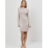 Короткое платье с длинными рукавами Aruelle GIADA, Цвет: светло-бежевый, Размеры: S, изображение 3