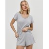Пижама женская с шортами Aruelle NEVE, Цвет: светло-серый, Размеры: XS