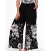 Широкие брюки с цветочным узором Jantzen JZ26066C, Цвет: чёрный/белый, Размеры: L
