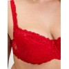 Кружевной бюстгальтер на поролоне Lina A 6086 красный, Цвет: красный, Размеры: 90B, изображение 4