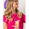 Удлиненная футболка Sielei FASHION SUMMER HE41 fuxia, Цвет: fuxia (фуксия), Размеры: XL, изображение 2