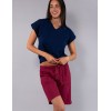 Хлопковый комплект с шортами Sielei CITY CI19 blu/ciliegia, Цвет: blu/ciliegia (синий/бордо), Размеры: 2XL