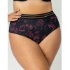 Трусы высокие Kris Line BLOSSOM briefs high waist, Цвет: черный+сиреневый, Размеры: XL