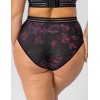 Трусы высокие Kris Line BLOSSOM briefs high waist, Цвет: черный+сиреневый, Размеры: XL, изображение 2