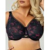 Бюстгальтер бралетт Kris Line BLOSSOM Soft Bralette, Цвет: черный+сиреневый, Размеры: 100E