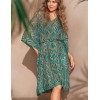 Туника из принтованной сетки Mia-Amore LUMINEL 2182, Цвет: зеленый, Размеры: 4XL/5XL, изображение 4