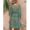 Туника из принтованной сетки Mia-Amore LUMINEL 2182, Цвет: зеленый, Размеры: 4XL/5XL, изображение 2