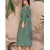 Длинный пляжный халат Mia-Amore LUMINEL 2187, Цвет: зеленый, Размеры: 4XL/5XL, изображение 3