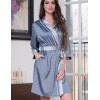 Короткий халат Mia-Amore ELIZA 8173 серебристый, Цвет: серебристый, Размеры: 2XL