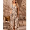 Длинное платье-халат Mia-Amore SANTA CRUZ 5637, Цвет: бежевый, Размеры: 3XL