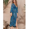 Длинный пляжный халат Mia-Amore TROPICAL ISLAND 2363, Цвет: синий, Размеры: 2XL/3XL, изображение 3