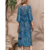 Длинный пляжный халат Mia-Amore TROPICAL ISLAND 2363, Цвет: синий, Размеры: 2XL/3XL, изображение 2