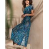 Длинное платье-туника Mia-Amore TROPICAL ISLAND 2364, Цвет: синий, Размеры: 2XL