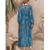 Длинная пляжная туника Mia-Amore TROPICAL ISLAND 2367, Цвет: синий, Размеры: 4XL/5XL, изображение 3