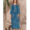 Длинная пляжная туника Mia-Amore TROPICAL ISLAND 2367, Цвет: синий, Размеры: 4XL/5XL
