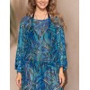 Длинная пляжная туника Mia-Amore TROPICAL ISLAND 2367, Цвет: синий, Размеры: 4XL/5XL, изображение 4