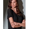 Пижама из вискозы с кружевом-макарме Lormar CHANSON 654131CO nero, Цвет: nero (черный), Размеры: XL, изображение 2