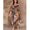 Длинная туника из хлопка Mia-Amore COLIBRI 5683, Цвет: мультицвет, Размеры: L/XL