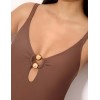 Совместный купальник Ysabel Mora CALETA 83471 коричневый, Цвет: коричневый, Размеры: 85B, изображение 4