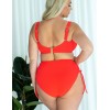 Высокие плавки с регулировкой Kris Line CORAL high waist, Цвет: коралл, Размеры: M, изображение 4