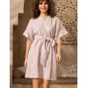 Хлопковый запашной халат Mia-Amore AMBER 5793, Цвет: бежевый, Размеры: S/M