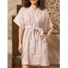 Хлопковый запашной халат Mia-Amore AMBER 5793, Цвет: бежевый, Размеры: S/M, изображение 4