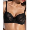 Кружевной бюстгальтер на косточках Sielei ALLURE 2672 nero, Цвет: nero (черный), Размеры: 80D