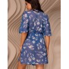 Короткая распашная туника Mia-Amore UNDINA 2405, Цвет: синий, Размеры: 2XL/3XL, изображение 2