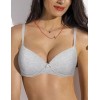 Бюстгальтер пуш-ап без косточек Sielei NATURAL COTTON 1456 grigio melange, Цвет: grigio melange (серый), Размеры: 70B