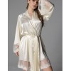 Шелковый халат кимоно Mia-Amore ANABELLA 4823 сливочный, Цвет: сливочный, Размеры: 2XL/3XL