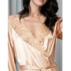 Длинный запашной халат Mia-Amore ANABELLA 4829 бежевый, Цвет: бежевый, Размеры: 2XL/3XL, изображение 4