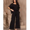 Летний брючный комплект Mia-Amore LARNACA 5756 черный, Цвет: черный, Размеры: 3XL, изображение 3
