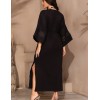 Длинный пляжный халат Mia-Amore LARNACA 5759 черный, Цвет: черный, Размеры: L/XL, изображение 2