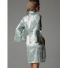 Шелковый короткий халат Mia-Amore TIFFANY 4913, Цвет: мятный, Размеры: 2XL/3XL, изображение 2